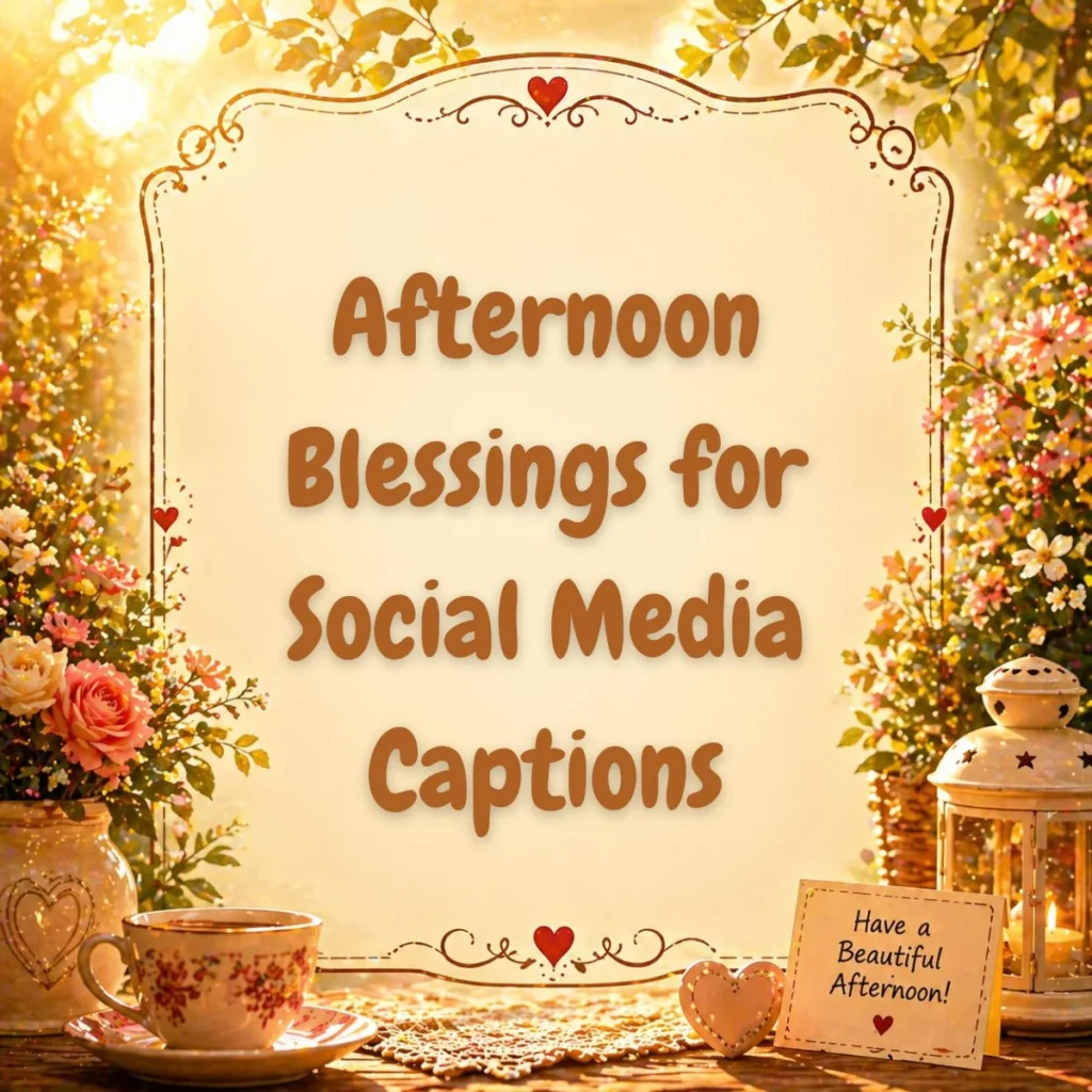 Afternoon Blessings for Social Media Captions