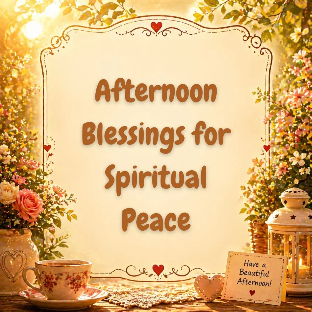 Afternoon Blessings for Spiritual Peace