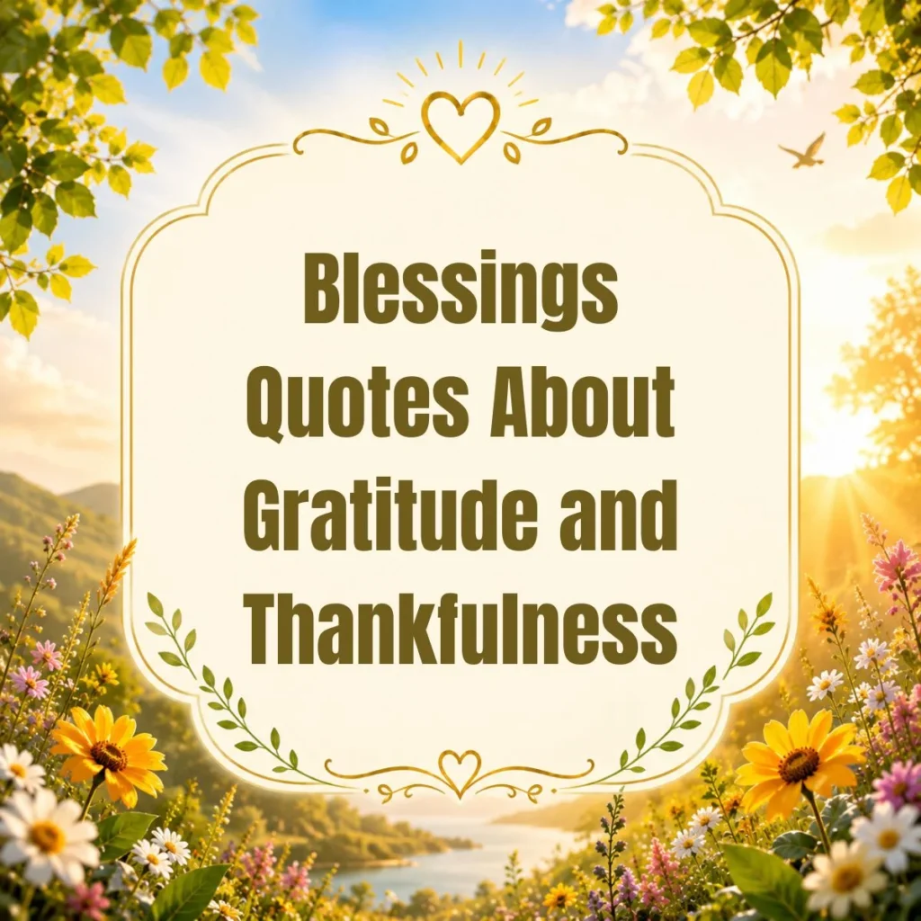 Blessings Quotes About Gratitude and Thankfulness