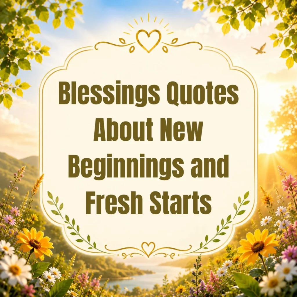 Blessings Quotes About New Beginnings and Fresh Starts