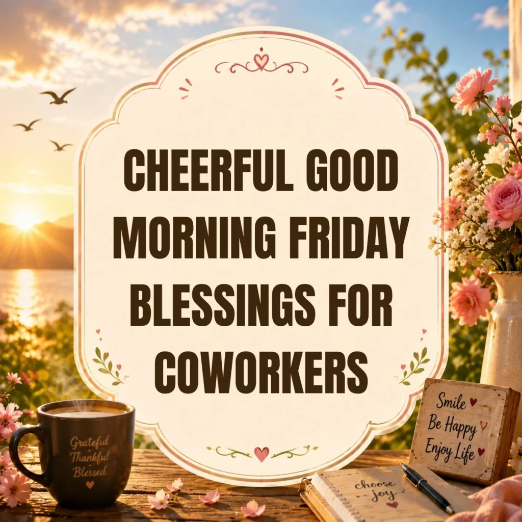 Cheerful Good Morning Friday Blessings for Coworkers
