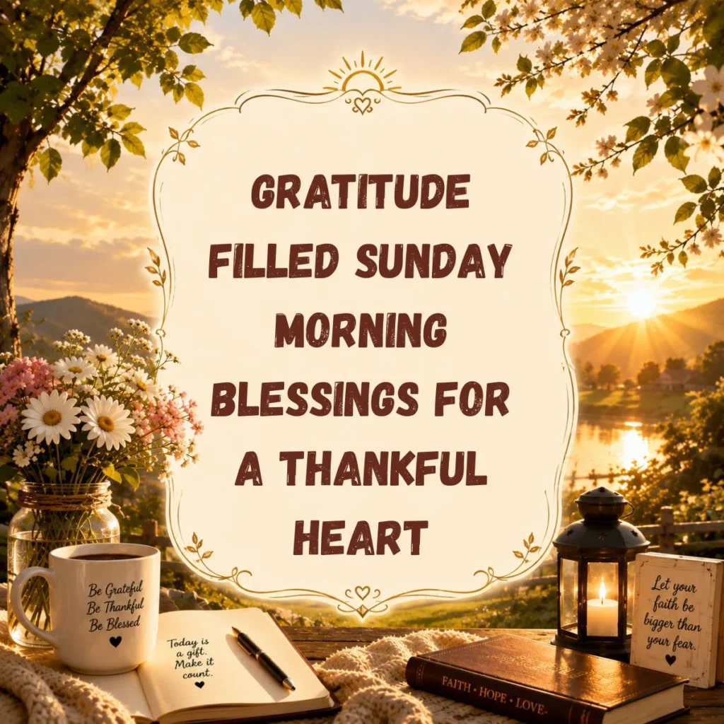 Gratitude Filled Sunday Morning Blessings for a Thankful Heart