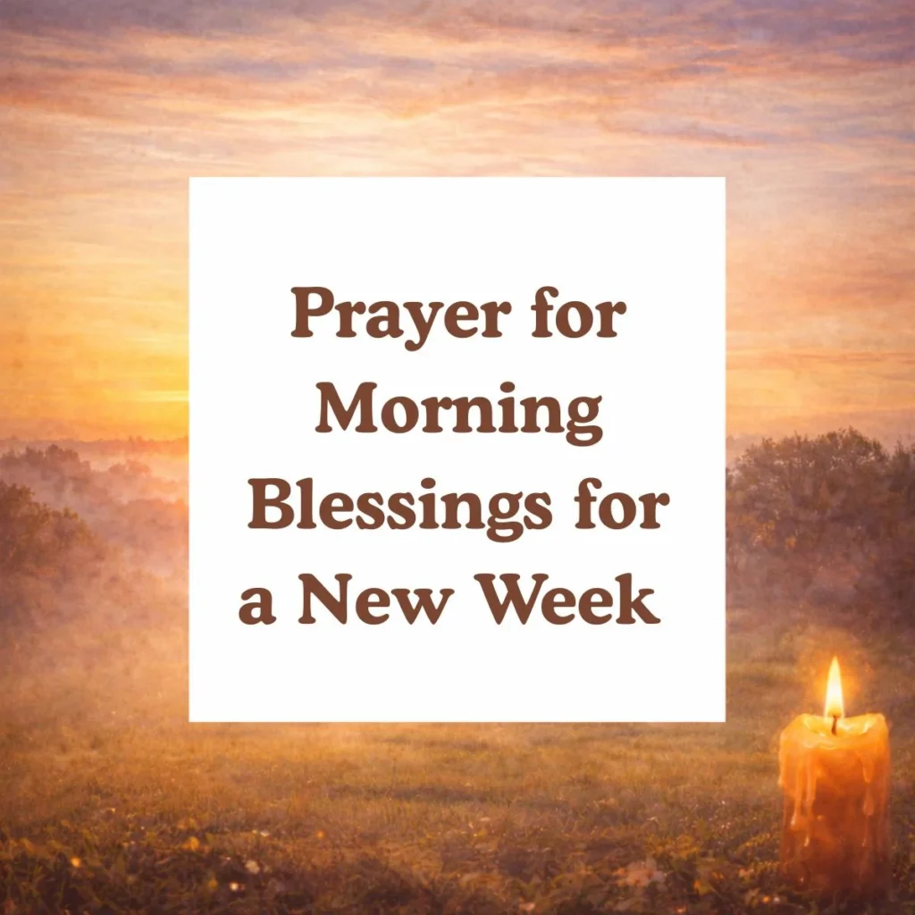Prayer for Morning Blessings for a New Week 🌅