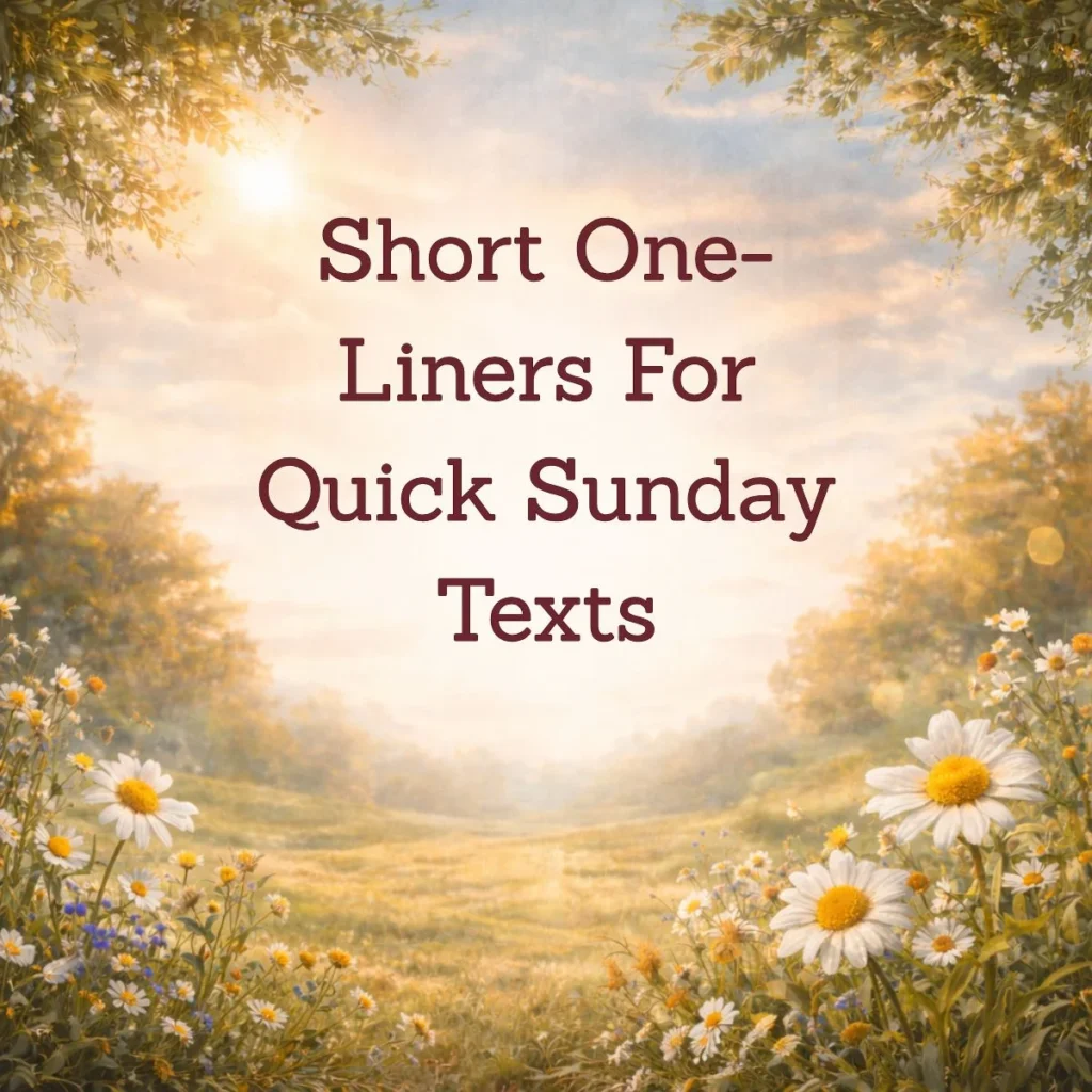 Short One-Liners For Quick Sunday Texts